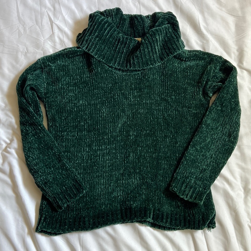 Michael Kors Emerald Green Cowl Neck Chenille Sweater [XS]